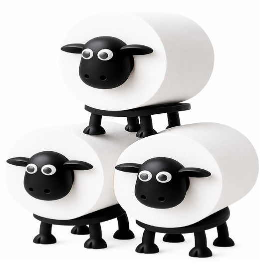 Funny Sheep Toilet Paper Holder (3-Pack) Cute Bathroom Decor & Unique Gift Idea